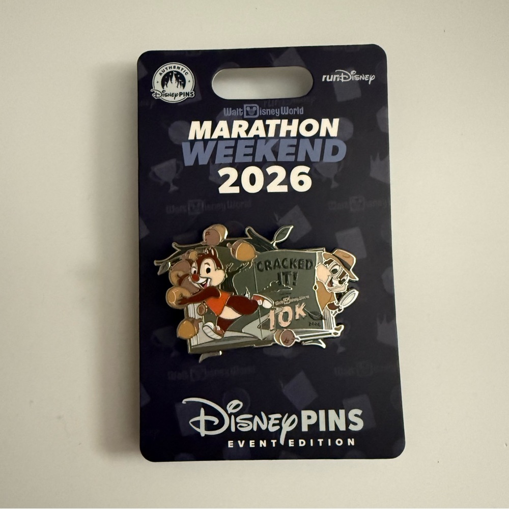 NWT 2026 runDisney Chip and Dale 10k Pin